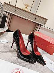 Christian Louboutin Black Leather High Heels  - 1