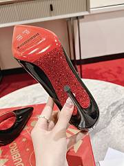 Christian Louboutin Black Leather High Heels  - 5