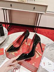 Christian Louboutin Black Leather High Heels  - 3