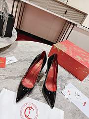 Christian Louboutin Black Leather High Heels  - 2