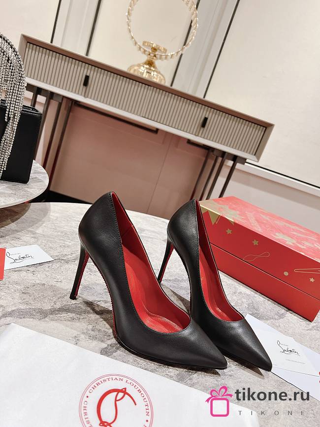 Christian Louboutin Black Patent Calfskin High Heels - 1