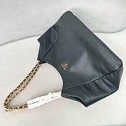 Prada Chain Tote Soft Black Calfskin - 39x29x19cm - 2