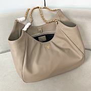 Prada Chain Tote Soft Beige Calfskin - 39x29x19cm - 1