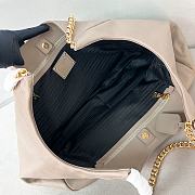 Prada Chain Tote Soft Beige Calfskin - 39x29x19cm - 4