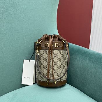 Gucci Ophidia Canvas Bucket Bag - 14x23.5x14cm