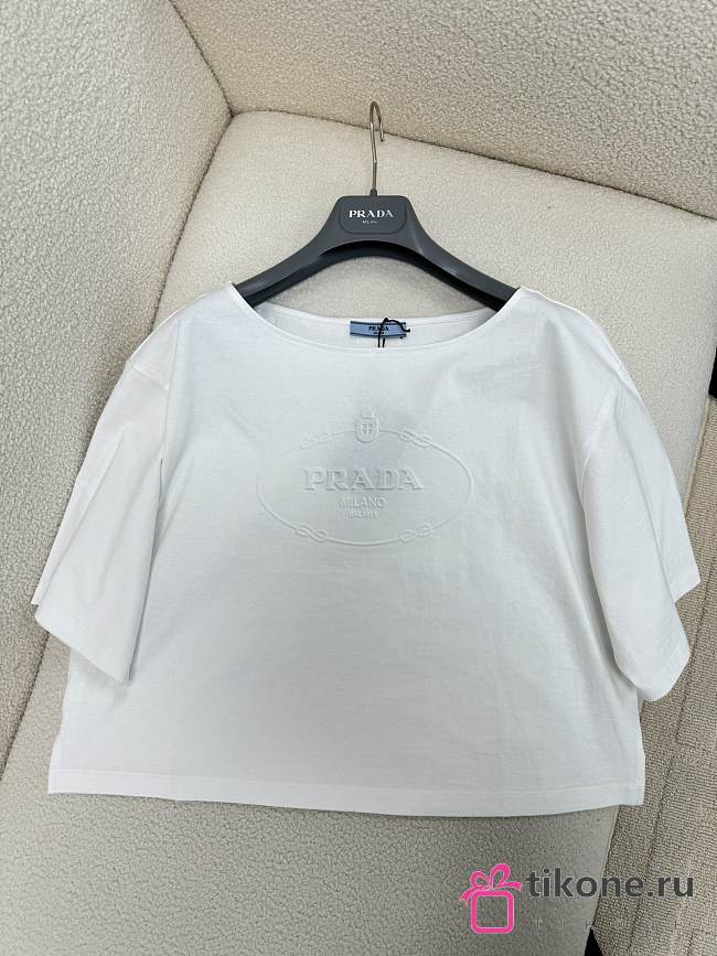 Prada White T-shirt With Logo - 1