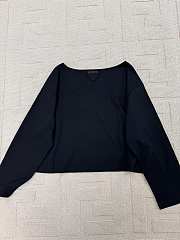 Prada Black Cotton Cropped Long Sleeve Tops - 4