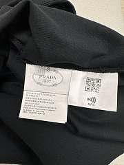 Prada Black Cotton Cropped Long Sleeve Tops - 2