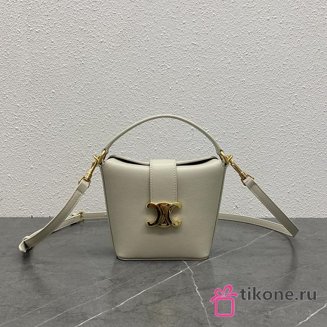 Celine Mini White Bucket Bag - 12.5x5x14cm - 1