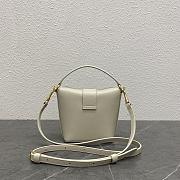 Celine Mini White Bucket Bag - 12.5x5x14cm - 2