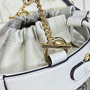 Gucci Ophidia White Canvas Bucket Bag - 14x23.5x14cm - 5