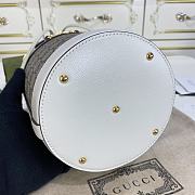 Gucci Ophidia White Canvas Bucket Bag - 14x23.5x14cm - 3