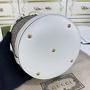 Gucci Ophidia White Canvas Bucket Bag - 14x23.5x14cm - 4