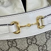 Gucci Ophidia White Canvas Bucket Bag - 14x23.5x14cm - 4