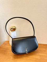 YSL Voltaire Black Leather Bag - 13.5x17.5x5cm - 2