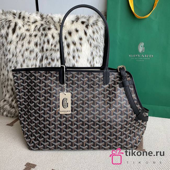 Goyard Chien Gris Pet Bag In Black Leather - 27x15x33.5cm - 1