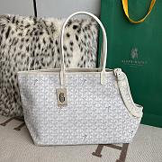 Goyard Chien Gris Pet Bag In White Leather - 27x15x33.5cm - 1