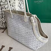 Goyard Chien Gris Pet Bag In White Leather - 27x15x33.5cm - 5