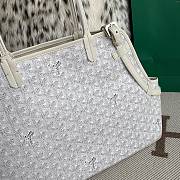 Goyard Chien Gris Pet Bag In White Leather - 27x15x33.5cm - 3