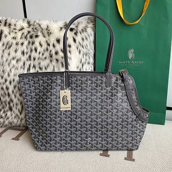 Goyard Chien Gris Pet Bag In Grey Leather - 27x15x33.5cm