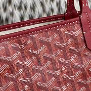 Goyard Chien Gris Pet Bag In Red Leather - 27x15x33.5cm - 3