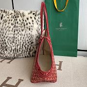 Goyard Chien Gris Pet Bag In Red Leather - 27x15x33.5cm - 2