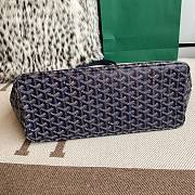 Goyard Chien Gris Pet Bag In Navy Blue Leather - 27x15x33.5cm  - 3