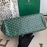 Goyard Chien Gris Pet Bag In Green Leather - 27x15x33.5cm - 5