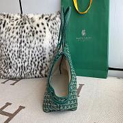Goyard Chien Gris Pet Bag In Green Leather - 27x15x33.5cm - 4