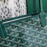 Goyard Chien Gris Pet Bag In Green Leather - 27x15x33.5cm - 3