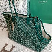 Goyard Chien Gris Pet Bag In Green Leather - 27x15x33.5cm - 2