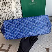 Goyard Chien Gris Pet Bag In Blue Leather - 27x15x33.5cm - 5