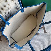Goyard Chien Gris Pet Bag In Blue Leather - 27x15x33.5cm - 3