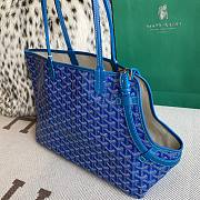 Goyard Chien Gris Pet Bag In Blue Leather - 27x15x33.5cm - 4