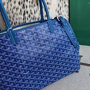 Goyard Chien Gris Pet Bag In Blue Leather - 27x15x33.5cm - 2