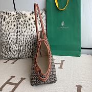 Goyard Chien Gris Pet Bag In Black&Tan Leather - 27x15x33.5cm - 5