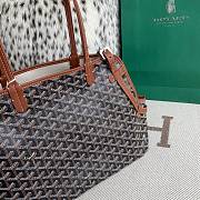 Goyard Chien Gris Pet Bag In Black&Tan Leather - 27x15x33.5cm - 2