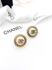 Chanel Button Pearl Earrings - 4