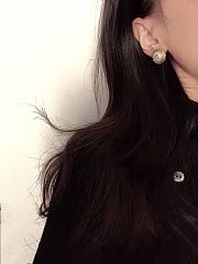Chanel Button Pearl Earrings - 2