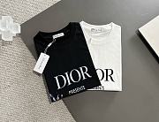 Dior Men's T-shirts Floral Printed White - 3