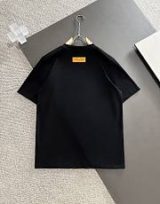 Louis Vuitton Men's Black T-shirt With Logo - 2