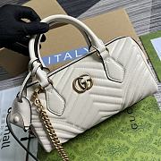 Gucci Marmont White Leather Bag - 27x13.5x10cm - 3