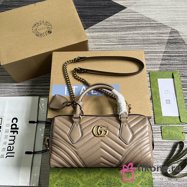 Gucci Marmont Pink Leather Bag - 27x13.5x10cm - 1