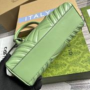 Gucci Marmont Green Leather Bag - 27x13.5x10cm - 4