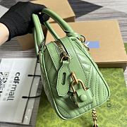 Gucci Marmont Green Leather Bag - 27x13.5x10cm - 2