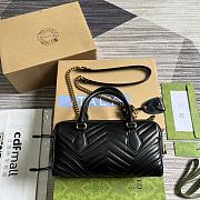 Gucci Marmont Black Leather Bag - 27x13.5x10cm - 5