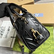 Gucci Marmont Black Leather Bag - 27x13.5x10cm - 3