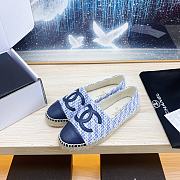 Chanel Blue Denim Espadrilles Tweed Lambskin - 3