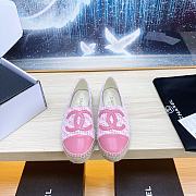 Chanel Pink Denim Espadrilles Tweed Lambskin - 1