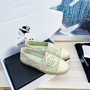 Chanel Tweed Grosgrain Espadrilles Dot Multicolor  - 2